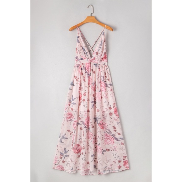 Floral Pink Maxi Dress - Picture 3 of 3